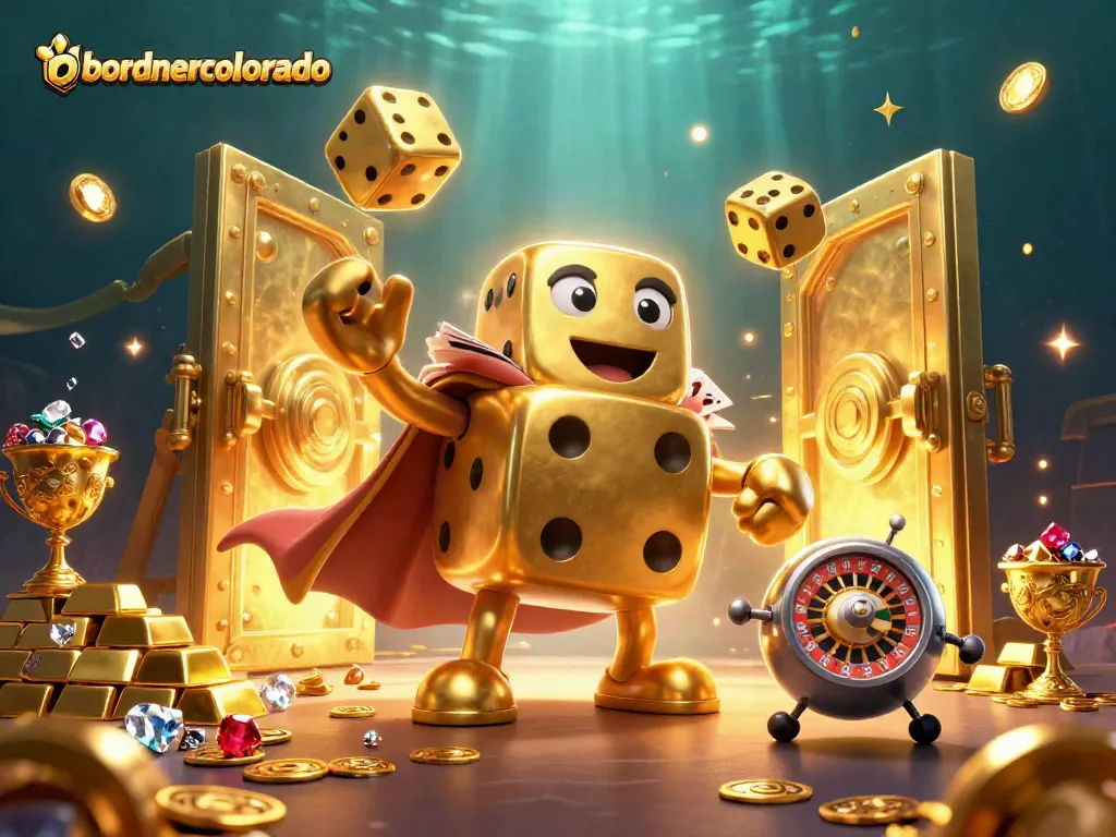Experience excitement with bordnercolorado's dynamic gaming scene, featuring golden dice and gems.