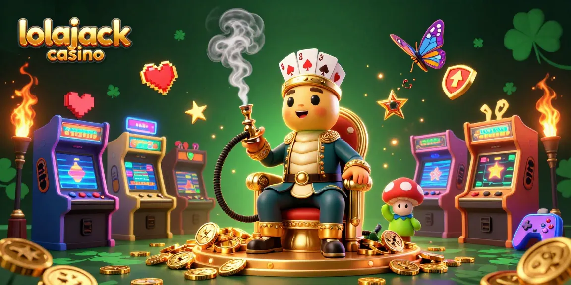 Experience the thrill at Lolajack Casino with vibrant games and dazzling winnings in this epic scene.