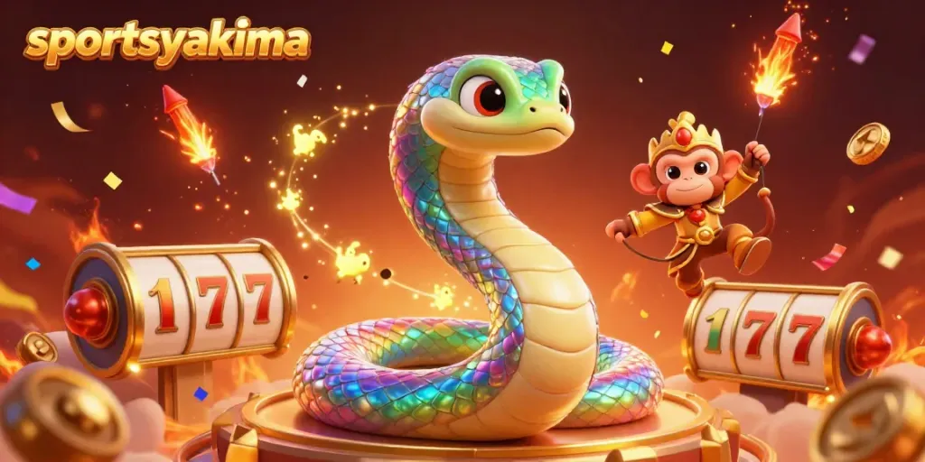 Bet on sportsyakima with an enchanting 3D scene filled with vibrant casino elements and characters.